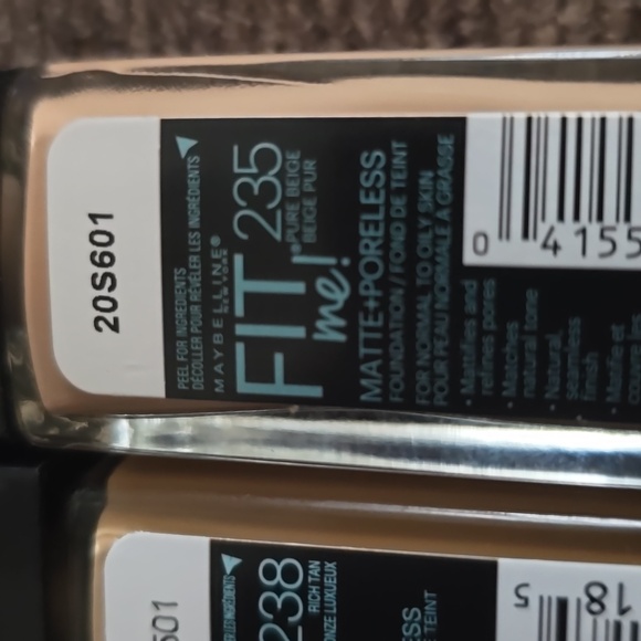 MAYBELLINE FIT ME FOUNDATION DEWY AND SMOOTH 3 BOTTLES - Picture 7 of 8